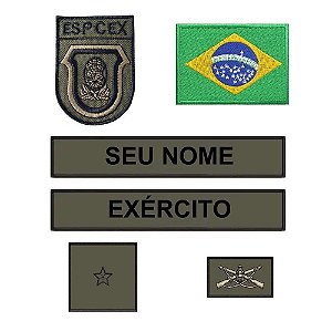 Kit Bordados de Baixa Visibilidade Exército