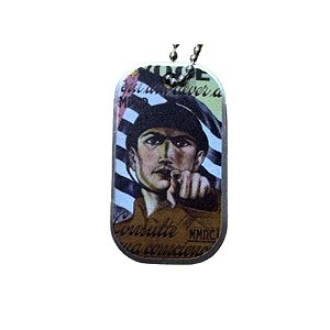 Colar Militar Dog Tag Colorida Rev 1932
