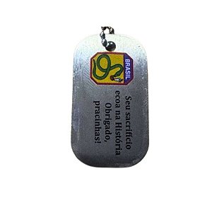 Colar Militar Dog Tag Colorida FEB