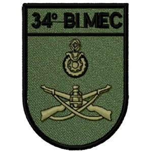 Distintivo de Organização Militar de Baixa Visibilidade - 34º BI MEC (34º Batalhão de Infantaria Mecanizado)