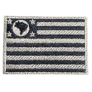 Patch Bordado Bandeira de São Paulo em Baixa Visibilidade 6,5 x 4,5cm