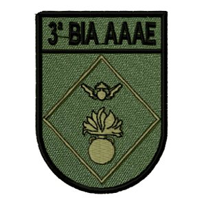 Distintivo de Organização Militar de Baixa Visibilidade - 3ª BIA AAAE (3ª Bateria de Artilharia Antiaérea)