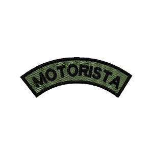 Distintivo Semicircular Bordado de Baixa Visibilidade - Manicaca MOTORISTA