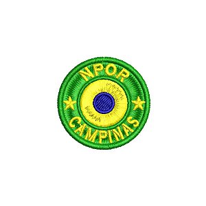 Patch Bordado NPOR CAMPINAS 4 x 4 cm