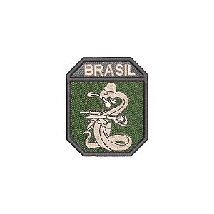 Patch Bordado FEB COBRA 7,0 x 8,5 Baixa Visibilidade