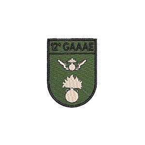 Distintivo de Organização Militar de Baixa Visibilidade - 12º GAAAE (12º Grupo de Artilharia Antiaérea - Jundiaí SP)