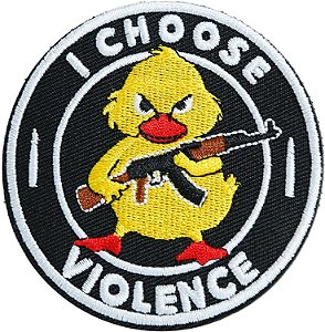 Patch Bordado I CHOOSE VIOLENCE 7,6 X 7,6