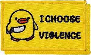 Patch Bordado I CHOOSE VIOLENCE 8 X 4
