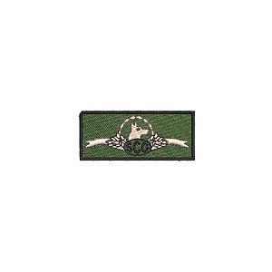 Patch Bordado Distintivo de Baixa Visibilidade - Operação com Cães (Cães de Guerra)