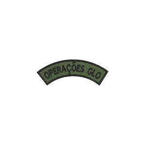 Distintivo Semicircular Bordado de Baixa Visibilidade - Manicaca OPERAÇÕES GLO