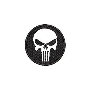 Patch Bordado CAVEIRA REDONDA 6,5 x 6,5 CM