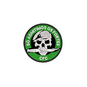Patch Bordado CFC SÓ ADMITIMOS OS FORTES 7 x 7