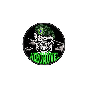 Patch Bordado CAVEIRA AEROMÓVEL 7 x 7