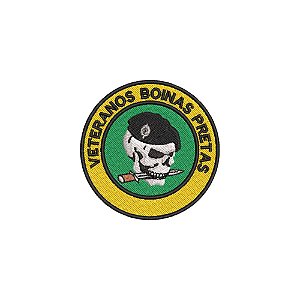 Patch Bordado VETERANO BOINAS PRETAS 7,5 x 7,5