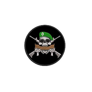 Patch Bordado CAVEIRA INFANTARIA 9 x 9 CM