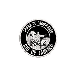 Patch Bordado FORÇA DE PACIFICAÇÃO RIO DE JANEIRO 8 x 8 CM