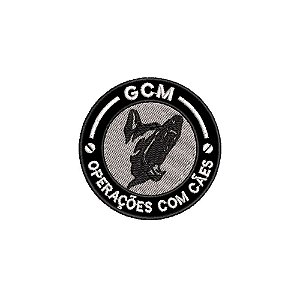Patch Bordado GCM OPERAÇÃO COM CÃES 6 x 6 CM