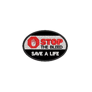 Patch Bordado STOP THE BLEED 7,5 x 5 CM