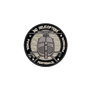 Patch Bordado MD HELICOPTERS 8 x 8 CM