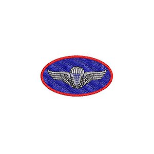 Patch Bordado elipse paraquedista MESTRE DE SALTO 8 x 4,5 cm