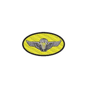 Patch Bordado elipse paraquedista DOMPSA 8 x 4,5 cm