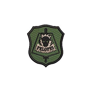 Distintivo Bordado de Baixa Visibilidade - PELOPES 4,5 x 4 cm
