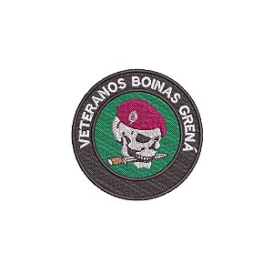 Patch Bordado VETERANO BOINAS GRENÁ 7,5 x 7,5