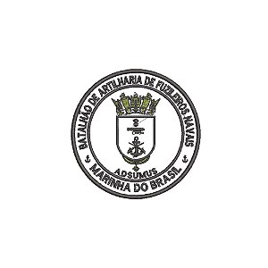 Patch Bordado BATALHÃO DE ARTILHARIA FUZILEIROS NAVAIS 9 X 9 CM