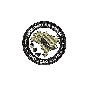 Patch Bordado OPERAÇÃO ATLAS 2 7,5 X 7,5 CM