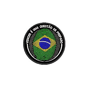 Patch Bordado VENCER É UMA QUESTÃO DE PREPARO 7 X 7 CM
