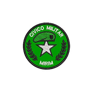 Patch Bordado CÍVICO MILITAR MIRIM 8 X 8 CM