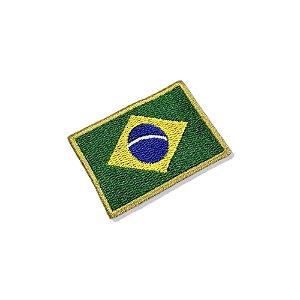 Patch Bordado Bandeira Do Brasil 5,7 x 3,8 cm