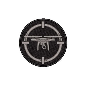 PATCH GRAY DRONE PILOT 6 X 6 CM