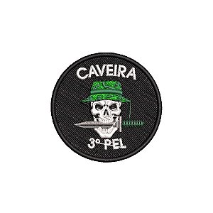 Patch Bordado CAVEIRA 5,5 x 5,5 CM