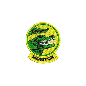 Patch Bordado Pantanal Monitor  4,5 x 5,5 cm