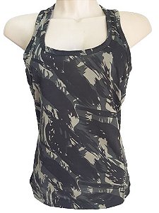 Camiseta Regata Camuflada Feminina