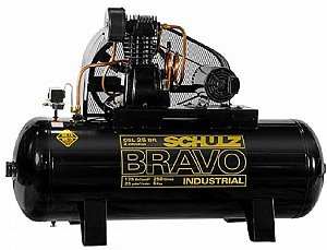 Compressor de Ar industrial Schulz 5HP 250 Litros Trifásico