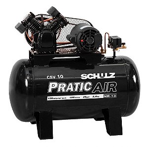 Compressor de Ar Pratic Air Schulz - 2HP - 100 litros Monofásico