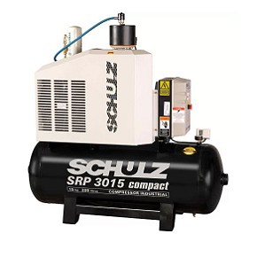 Compressor de Ar Rotativo de Parafuso SRP 3015 Compact III 15HP 11Bar 200L 380V - SCHULZ