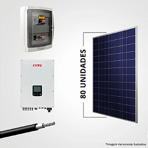Kit de Energia Solar - Gerador 26,40 kWp 80 Placas + Inversor + String box