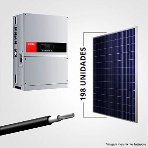 Kit de Energia Solar - Gerador 65,34 kWp 198 Placas + Inversor