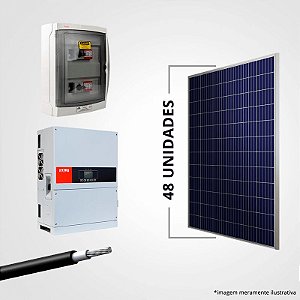 Kit de Energia Solar - Gerador 15,84 kWp 48 Placas + Inversor + String box