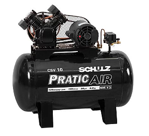Compressor de Ar Pratic Air Mono 2HP 10 Pés 125 Libras - SCHULZ