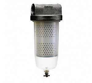Filtro Separador de Água para Combustível - 100L/min 10 Micra