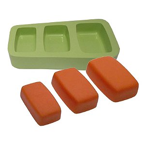 Molde de Silicone para Velas e Sabonetes Artesanais Retangular P, M e G