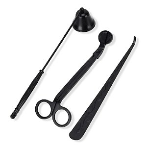 Conjunto de Acessórios para Velas Cortador Abafador e Centralizador de Pavios 4 Cores