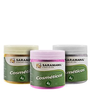 Mica em Pó Colorida Glitter Para Cosméticos e Sabonetes Saramanil