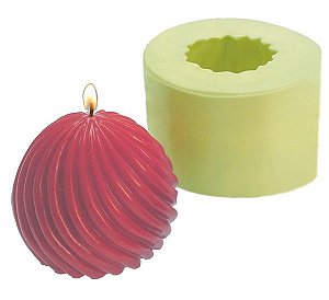Molde de Silicone para Velas e Sabonetes Artesanais Bola Espiral