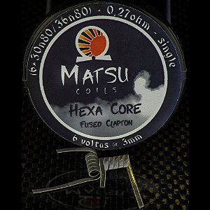 Resistência Hexa Core Fused Clapton 2x - Matsu Coils