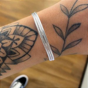 Pulseira tripla em Prata 925